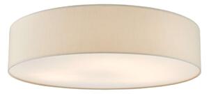 Dar Lighting Cierro 6 Light Flush Ceiling Light With Taupe Shade And White Diffuser 80 cm