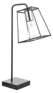 Dar Lighting Tower Table Lamp In Matt Black With Chrome Detail