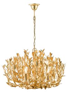 Dar Gold Lighting Silvius 9 Light Ceiling Pendant Light In Gold Leaf Finish