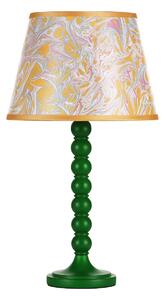 Dar Lighting Spool Table Lamp Base Only In Green Finish