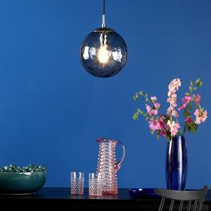 Dar Lighting Ripple Ceiling Pendant Light In Polished Chrome Finish With Smoked Glass