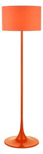 Dar Lighting Toledo Floor Lamp In Satin Orange Finish With Shade