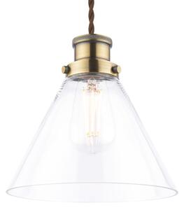 Laura Ashley Isaac Easy Fit Glass Ceiling Pendant In Antique Brass Finish LA3756385-Q