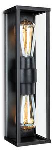 Firstlight 4130BK Dakota Outdoor 2 Light Wall Lantern In Black Finish IP44