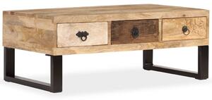 Coffee Table with 3 Drawers Solid Mango Wood 90x50x35 cm