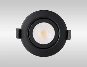 Oslo Dimmable Colour Changing Tilted LED Downlight In Black Finish IP65