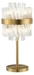Hampton 6 Light Table Lamp In Brass Finish With Clear Glass