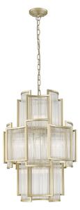 Impex Antigua 11 Light Ceiling Pendant Light In Matt Gold Finish