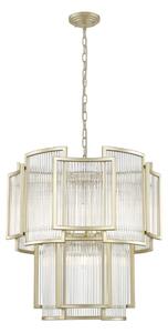 Impex Antigua 8 Light Ceiling Pendant Light In Matt Gold Finish