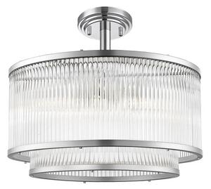 Impex Antigua 5 Light Semi Flush Ceiling Light In Polished Chrome Finish