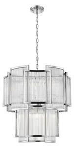 Impex Antigua 8 Light Ceiling Pendant Light In Polished Chrome Finish