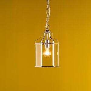 Dar Lighting Aled Ceiling Pendant Light In Polished Chrome With Glass
