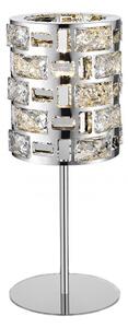Impex Lola Crystal Table Lamp In Polished Chrome Finish