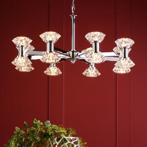 Dar Lighting Tiana 16 Light Armed Ceiling Pendant Light In Polished Chrome Finish