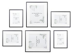 Laura Ashley Alisa Gallery Wall Photo Frames In Matt Black Set Of 6