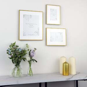 Laura Ashley Alisa Gallery Wall Photo Frames In Matt Gold Set Of 3