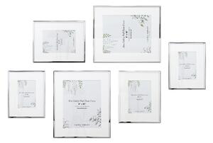 Laura Ashley Alisa Gallery Wall Photo Frames In Polished Silver Set Of 6