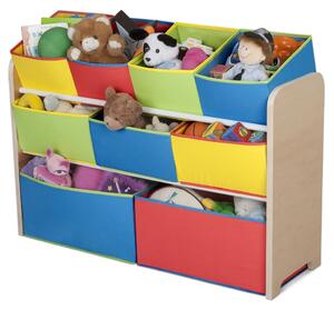 Delta Children Deluxe Multi-Bin Toy Organizer with Storage Bins Multicolor