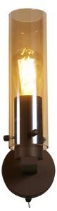 Searchlight Sweden II Wall Light In Mocha Finish With Amber Glass 88920-1MO