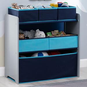Delta Children Design and Store 6 Bin Toy Organizer Blue