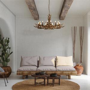 Searchlight Stag 12 Light Ceiling Pendant Light In Brown Finish 6412-12BR
