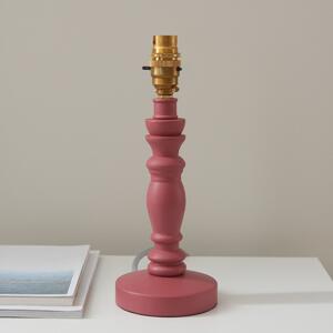 Endon 111521 Bibury Table Lamp Base In Satin Pink Clay And Aged Brass