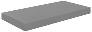 Floating Wall Shelf High Gloss Grey 50x23x3.8 cm MDF