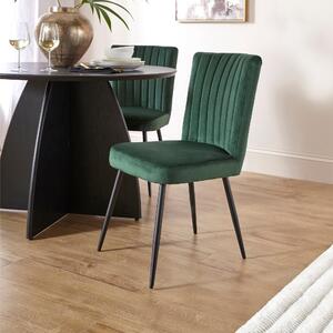 Taylor Dining Chair, Velvet Taylor Bottle Green