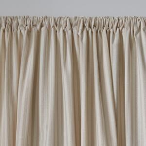 Linford Stripe Unlined Slot Top Curtains Natural