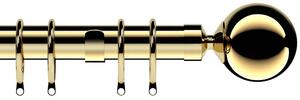 28mm Nikola Curtain Pole Bright Brass
