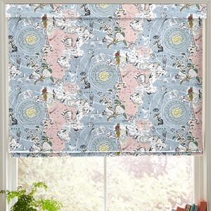 Cath Kidston Power To The Peaceful Made To Measure Roman Blind Pink Pink and Blue