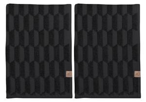 Mette Ditmer Geo guest towel 2-pack Black