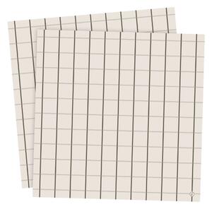 ERNST Ernst napkin large checkered 33x33 cm 20-pack Beige-mole