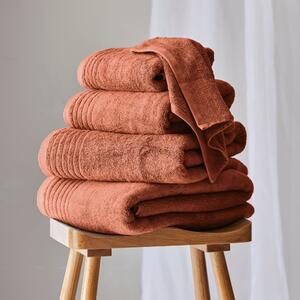 Dorma Tencel Sumptuously Soft Samira Orange Towel Orange