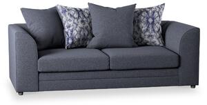 Tisha 3 Seater Soft Fabric Scatter Sofa | Pillow Back Couch | Roseland