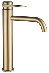 Bathroom faucet Rea Lungo Grip Brush Gold high