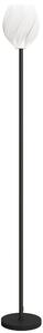 HOMCOM Flower Floor Lamp for Living Room, 3D Printed Modern Standing Lamp with Rose Shade & Foot Switch, Minimalist Tall Pole Lampshade for Bedroom, Office, E27 Holder without Bulb (25W Max), White