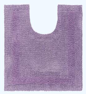 Homescapes Luxury Reversible Lilac 100% Cotton Pedestal Mat, 50 x 55 cm, Machine Washable, Super Absorbent, Soft and Hand-Tufted, Eco Friendly