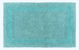 Homescapes Luxury Reversible Aqua Extra Large Cotton Bath Mat, 70 x 120 cm, Machine Washable, Super Absorbent, Soft and Tufted, Eco Friendly