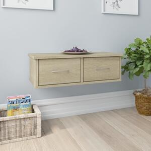 Wall-mounted Drawer Shelf Sonoma Oak 60x26x18.5 cm Engineered Wood