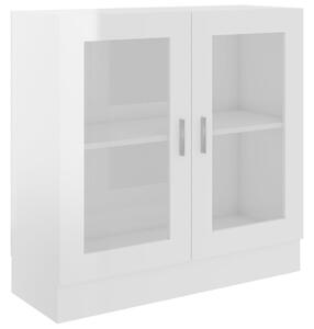 Vitrine Cabinet High Gloss White 82.5x30.5x80 cm Engineered Wood