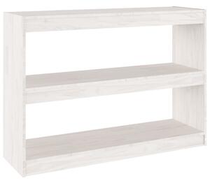 Book Cabinet Room Divider White 100x30x71.5 cm Pinewood