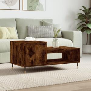 Coffee Table Smoked Oak 100x50x45 cm Engineered Wood