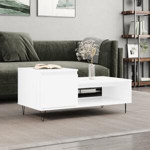 Coffee Table White 100x50x45 cm Engineered Wood