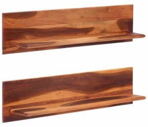 Wall Shelves 2 pcs 112x20x26 cm Solid Wood Acacia