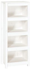 Book Cabinet White 50x35x125.5 cm Solid Wood Pine