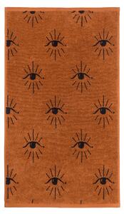 Theia Abstract Eye 100% Cotton Hand / Bath Towel | Ivory Ochre Pecan | Roseland Furniture