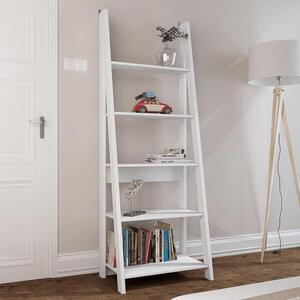 Travis Wooden Bookcase With 5 Shelves In White