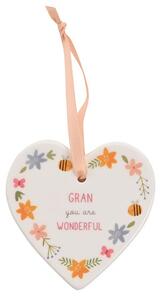 Gran Ceramic Heart Hanging Plaque