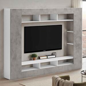 Inverness High Gloss Entertainment Unit In Cement